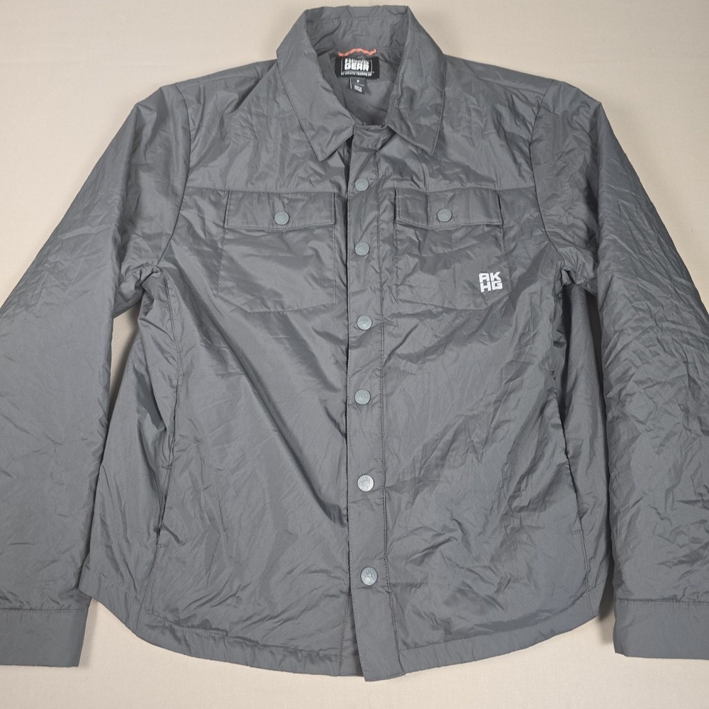 Duluth Trading Co AKHG Livengood Packable Insulated Shirt Jac Jacket Mens M Gray